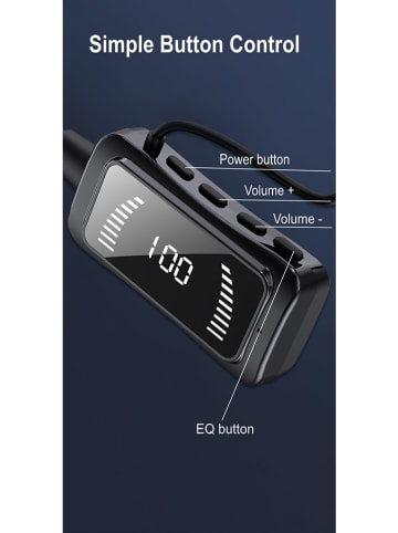 SWEET ACCESS Słuchawki Bluetooth w kolorze czarnym z paskiem na szyję