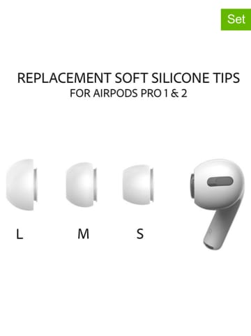 SmartCase 3tlg. Set: Airpod-Kopfhörerpolster in Weiß