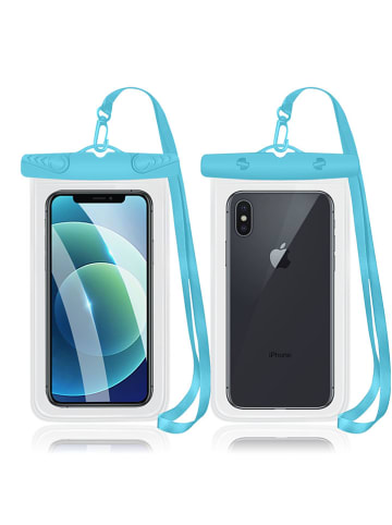 SWEET ACCESS Wodoszczelne etui w kolorze niebieskim na telefon