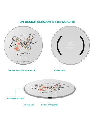 SWEET ACCESS Indukcyjna stacja ładująca "Love Papillon" w kolorze białym
