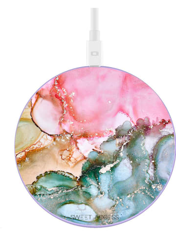 SWEET ACCESS Indukcyjna stacja ładująca w kolorze jasnoróżowo-zielonym