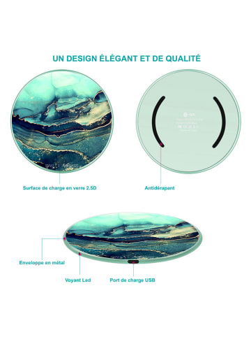 SWEET ACCESS Indukcyjna stacja ładująca w kolorze turkusowym