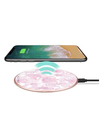 SWEET ACCESS Ładowarka indukcyjna "Pink Jungle" w kolorze biało-różowym