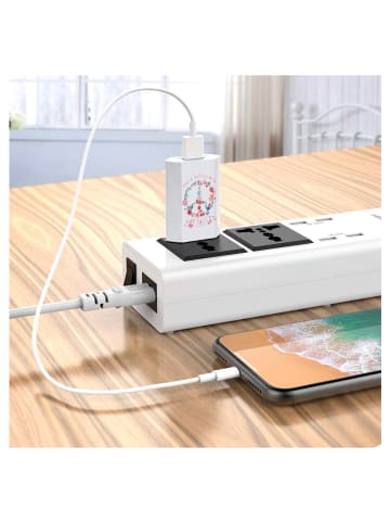 SWEET ACCESS USB-Netzadapter in Weiß/ Bunt