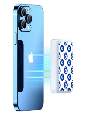 SWEET ACCESS Powerbank in Weiß/ Blau - 10000 mAh