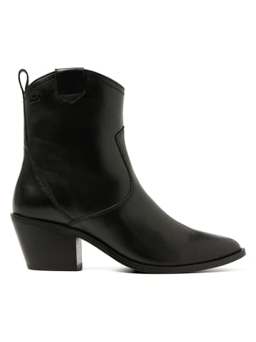 Lazamani Leder-Stiefeletten in Schwarz