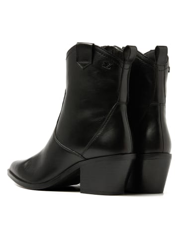 Lazamani Leder-Stiefeletten in Schwarz