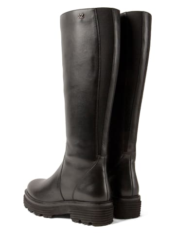 Lazamani Leren laarzen zwart