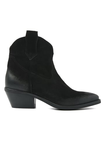 Lazamani Leder-Stiefeletten in Schwarz