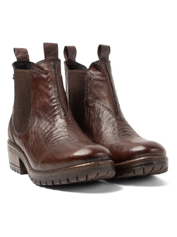 Lazamani Leren chelseaboots bruin