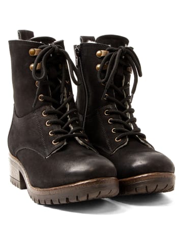 Lazamani Leren boots zwart