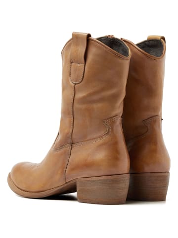 Lazamani Leder-Stiefeletten in Hellbraun