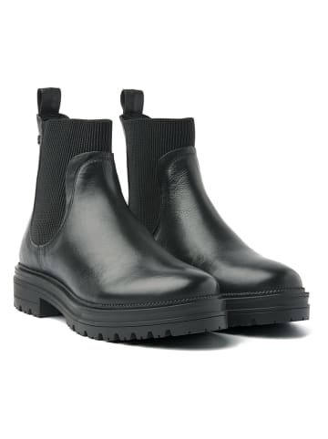 Lazamani Leren chelseaboots zwart