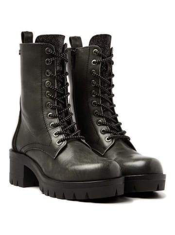 Lazamani Leder-Stiefeletten in Anthrazit