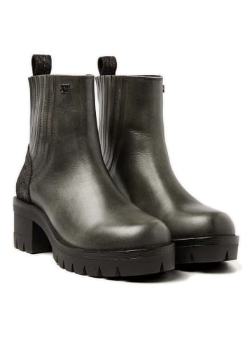 Lazamani Leder-Chelsea-Boots in Anthrazit