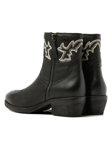Lazamani Leren boots zwart