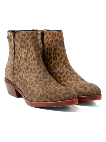 Lazamani Leder-Boots in Hellbraun/ Braun