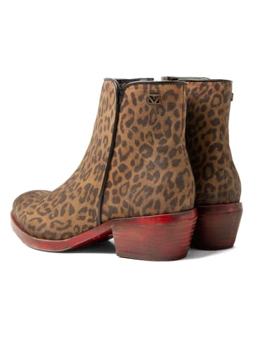 Lazamani Leder-Boots in Hellbraun/ Braun