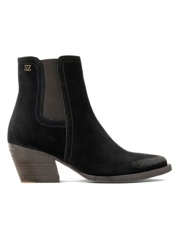 Lazamani Skórzane botki w kolorze czarnym