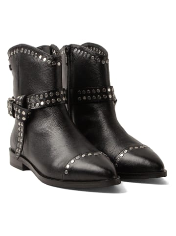 Lazamani Leder-Boots in Schwarz