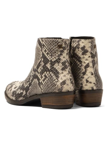 Lazamani Leren boots beige/zwart