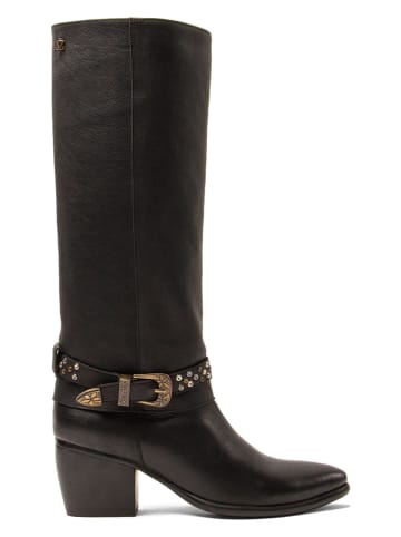 Lazamani Leder-Stiefel in Schwarz