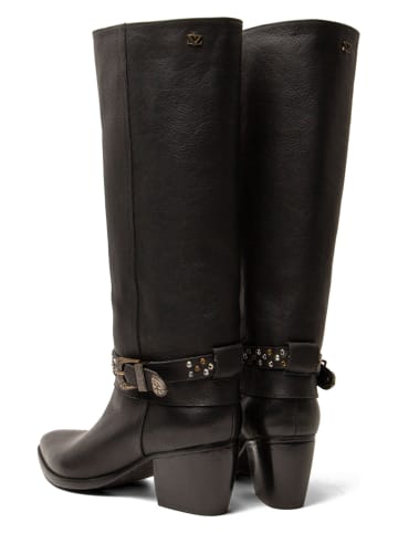 Lazamani Leren laarzen zwart