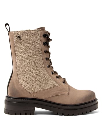 Lazamani Leder-Boots in Beige