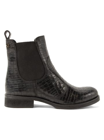Lazamani Leder-Chelsea-Boots in Schwarz