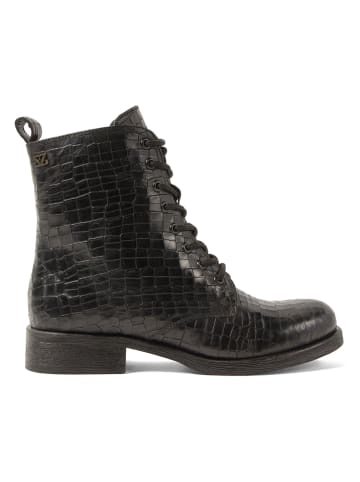 Lazamani Leren boots zwart