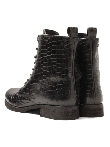 Lazamani Skórzane botki w kolorze czarnym