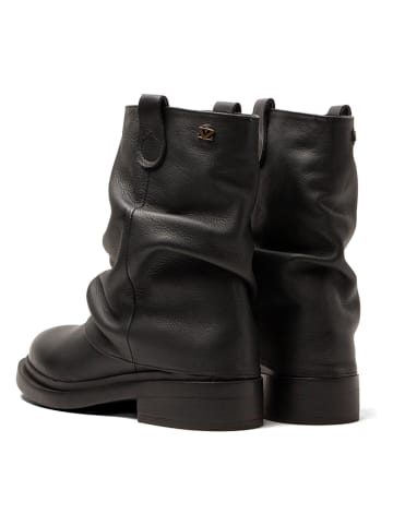 Lazamani Leder-Boots in Schwarz