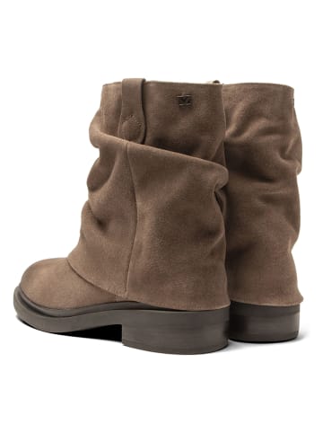 Lazamani Leren boots taupe