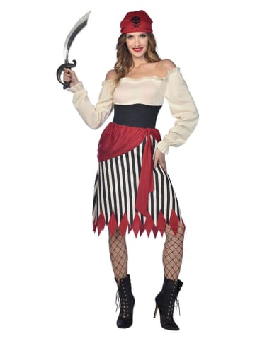 amscan 2tlg. Kostüm "Berüchtigte Piraten" in Rot/ Schwarz/ Creme