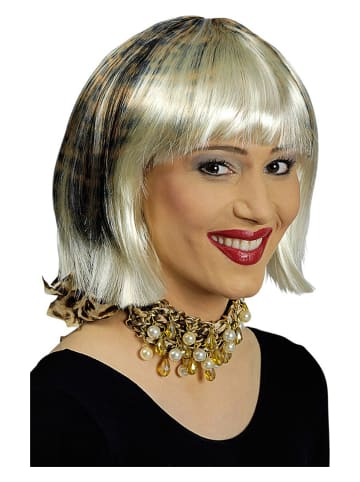 CHAKS Pruik "Bob" wit/zwart