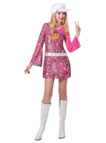 CHAKS 3-delig kostuum "Hippie" roze