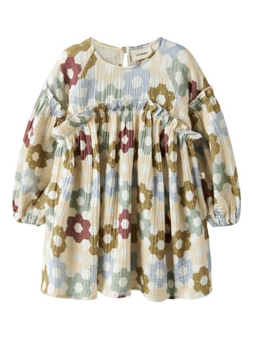 Lil Atelier Kleid "Talia" in Beige/ Bunt