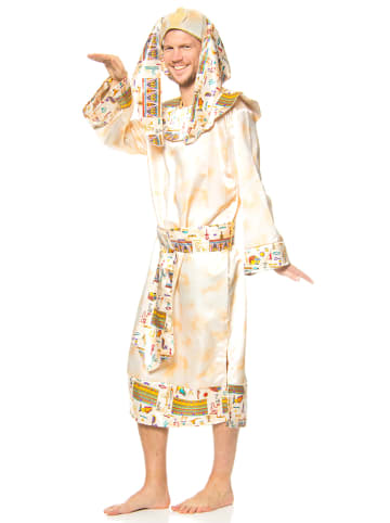 Party x People 3-częściowy strój karnawałowy "Echnaton" w kolorze złotym ze wzorem