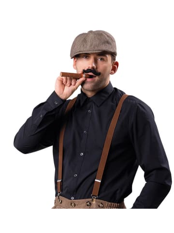 Party x People 4-częściowy zestaw akcesoriów "20s" w kolorze brązowym