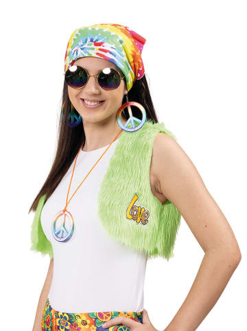 Party x People 4tlg. Kostümzubehör "Hippie" in Bunt