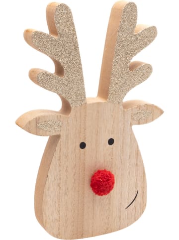 CHAKS Dekofigur "Justin" in Natur - (B)13 x (H)20 cm