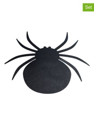 CHAKS 4-delige set: placemats zwart - (L)54,9 x (B)48,6 cm