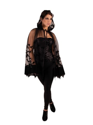 Party x People Kostümcape "Fledermaus" in Schwarz