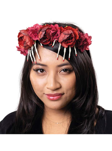 Party x People Haarreif "La Catrina" in Rot/ Weiß