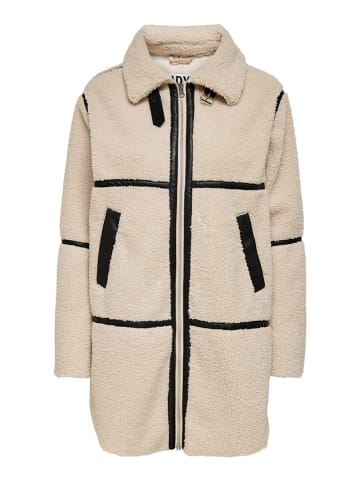 JDY Teddyjacke "Frosty Teddy Long Jacket" in Beige