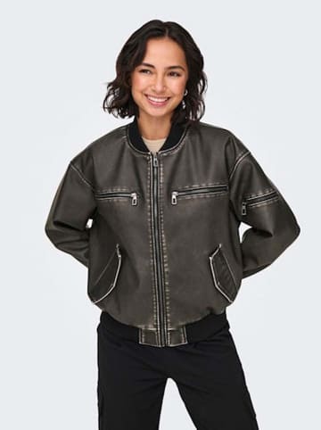 ONLY Kunstlederblouson "ONLHALLI" in Schwarz