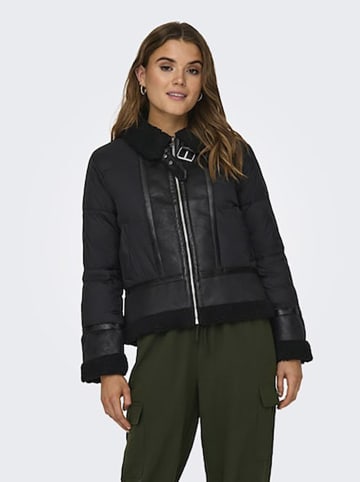 ONLY Kurtka w kolorze czarnym ze skóry syntetycznej