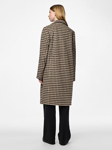 Pieces Übergangsmantel in Beige/ Schwarz