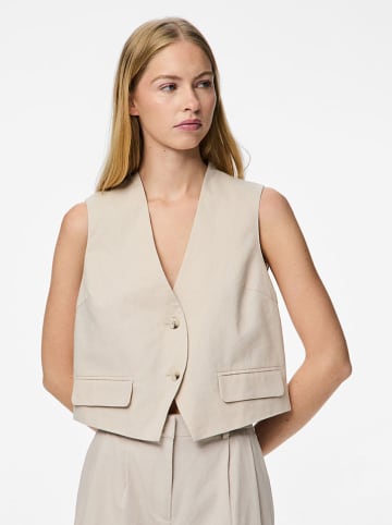 Pieces Weste "Tiki" in Crema