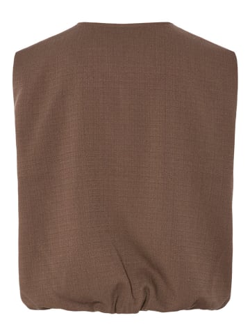 Pieces Kamizelka "Faleah" w kolorze brązowym